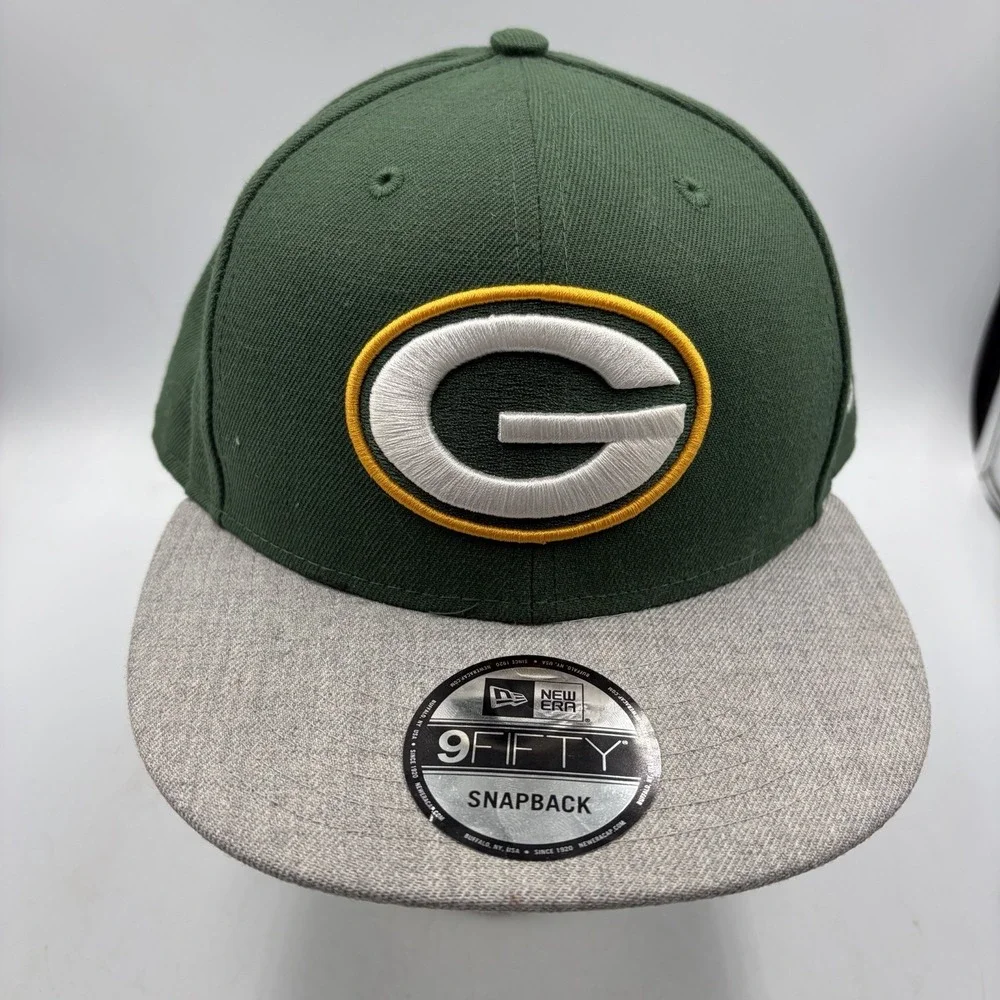 New Era  Green Bay Packers Snapback Adjustable Hat Cap Reverse Green/Grey 9Fifty